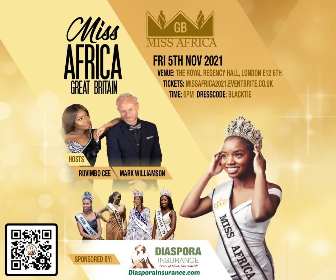 Diaspora Insurance sponsors Miss Africa Great Britain 2021|Miss Africa GB sponsored by Diaspora Insurance